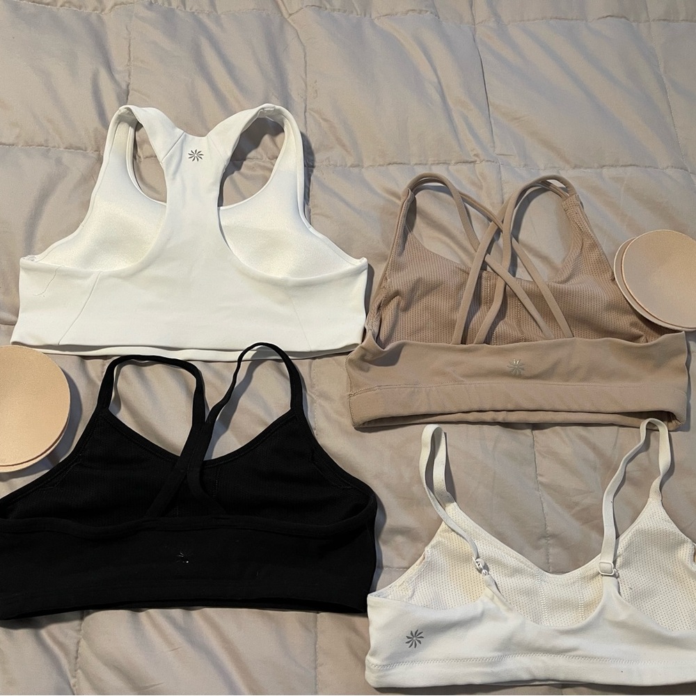 Bundle of 4 Athleta Girls Large(10-12) sports bras/ bralettes